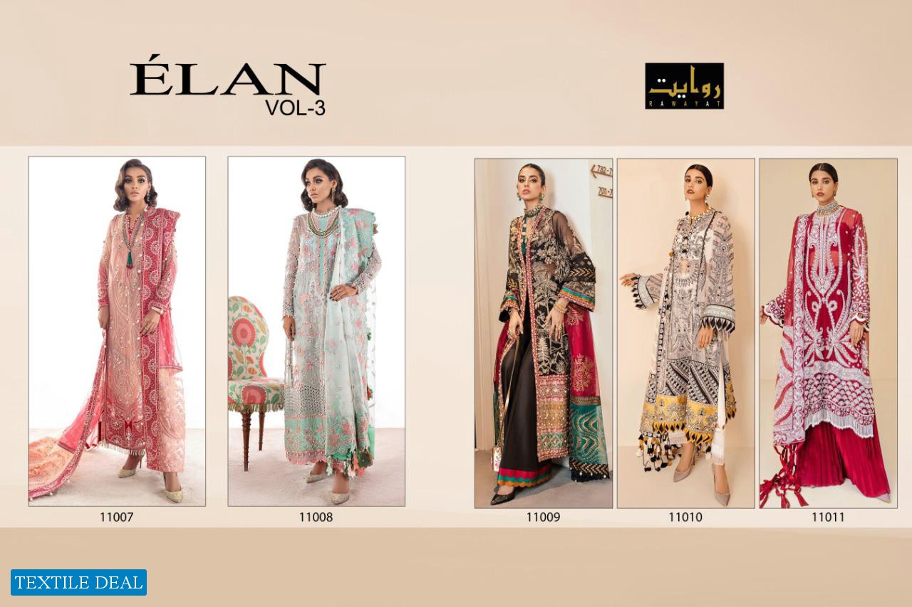 Rawayat Elan Vol-3 Wholesale Pakistani Concept Dress
