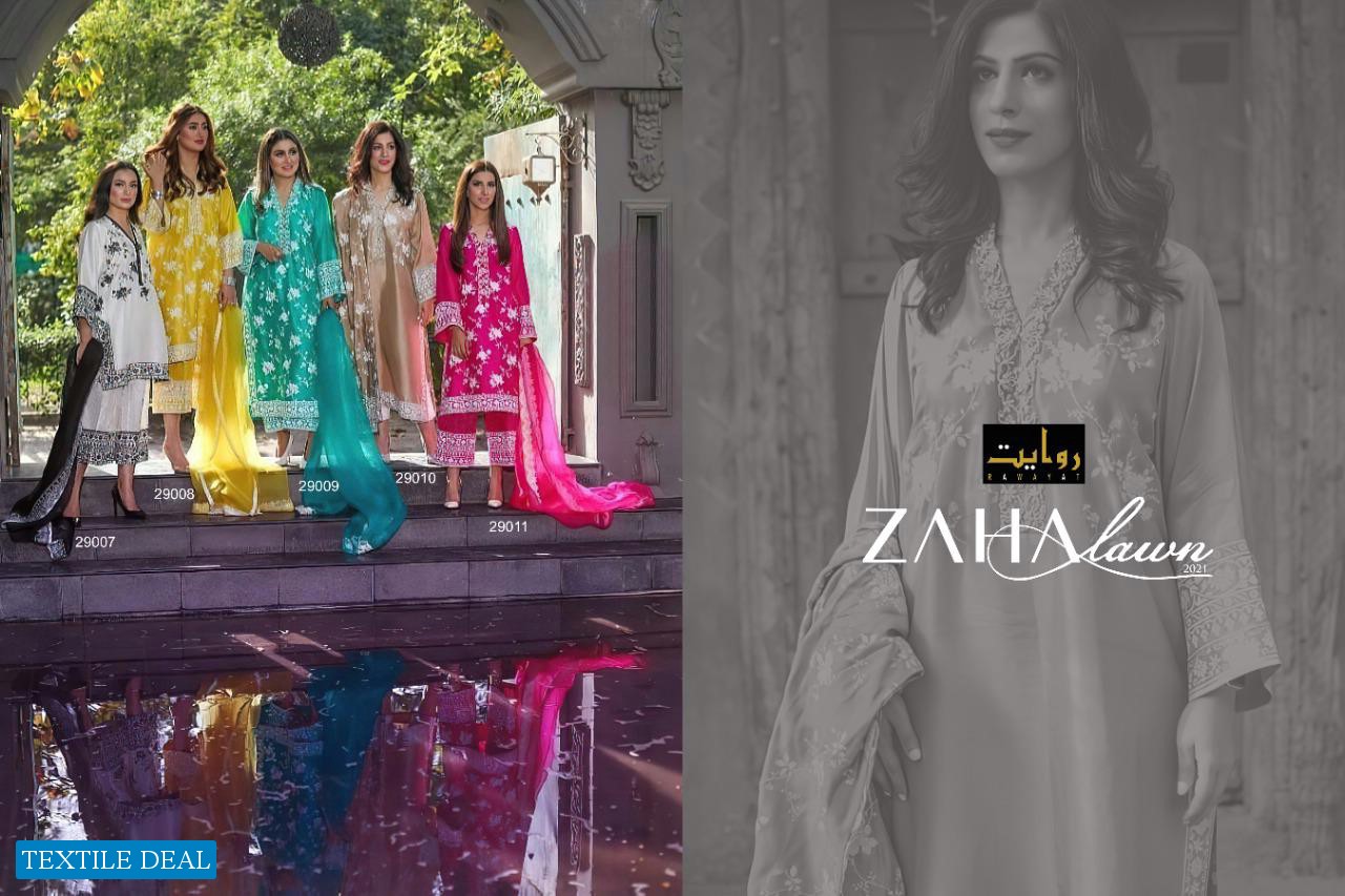 Rawayat Zaha lawn 2021 Wholesale Pakistani Concept Dress