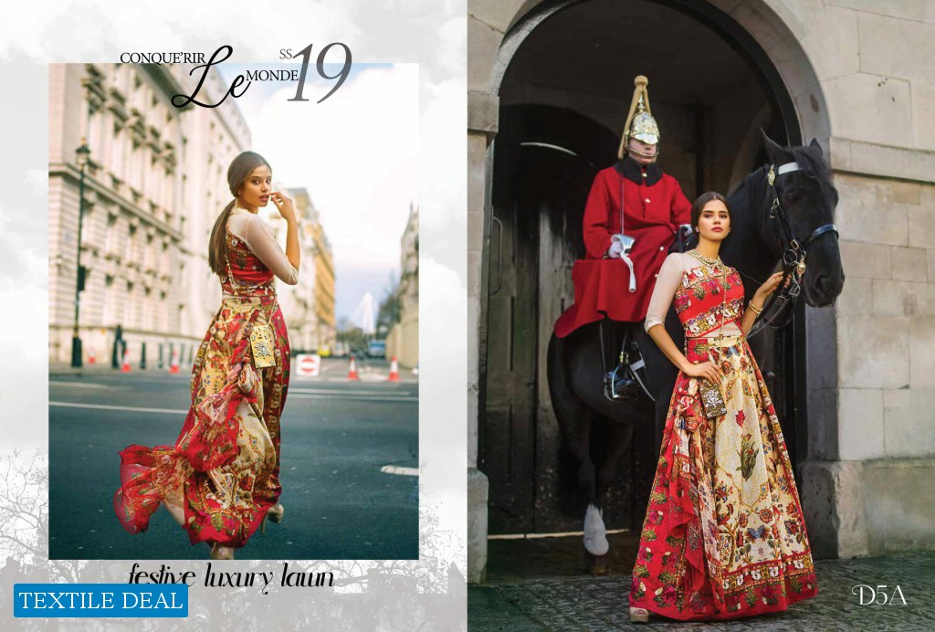 Regalia Honey Waqar Conquerir le monde ss 19 Wholesale Luxury Festival Lawn Collection