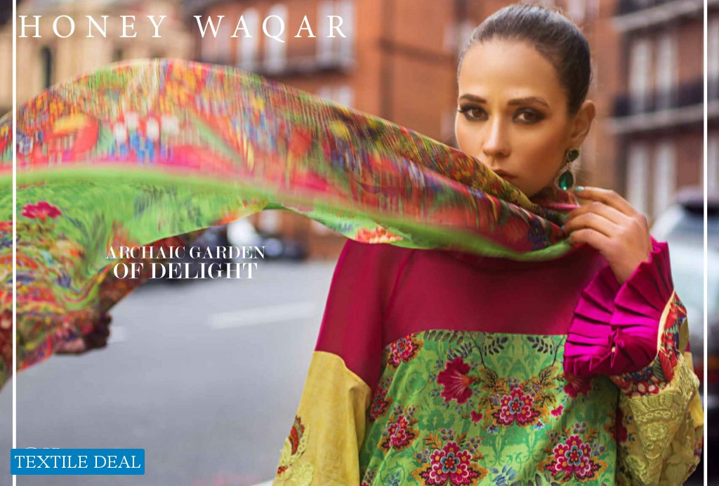 Regalia Honey Waqar Conquerir le monde ss 19 Wholesale Luxury Festival Lawn Collection