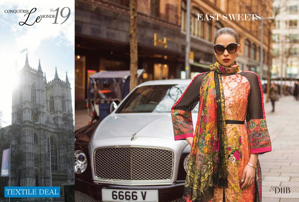 Regalia Honey Waqar Conquerir le monde ss 19 Wholesale Luxury Festival Lawn Collection