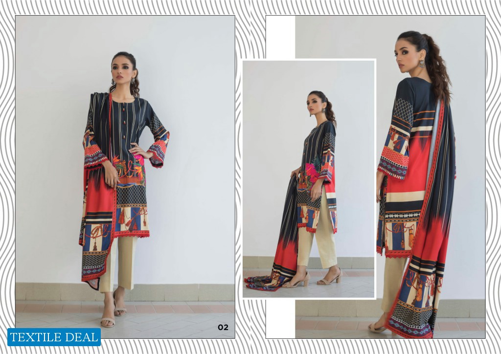 Regalia Orchid Digital Linen Collection Wholesale Pakistani Catalog