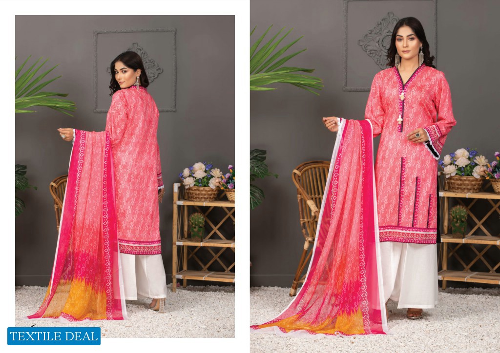 Regalia Orchid Printed Lawn With Silk Dupatta Wholesale Pakistani Suits Dealer