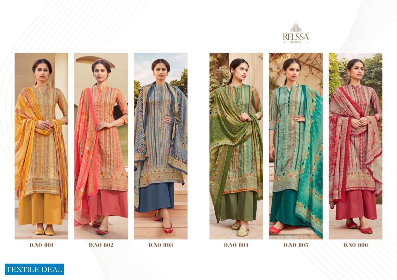 Relssa Sanju Wholesale Cotton Satin hand Work Salwar Kameez
