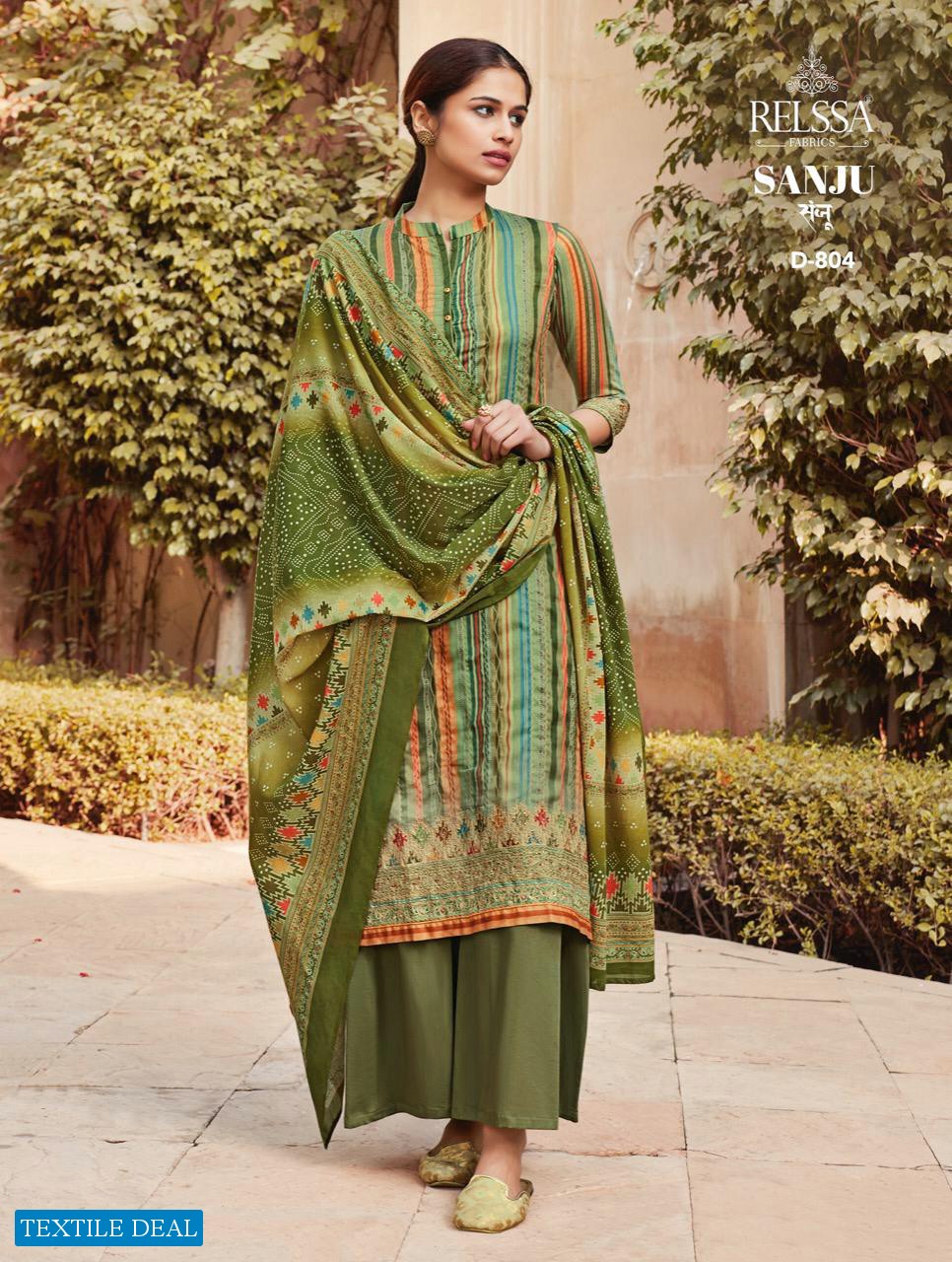 Relssa Sanju Wholesale Cotton Satin hand Work Salwar Kameez
