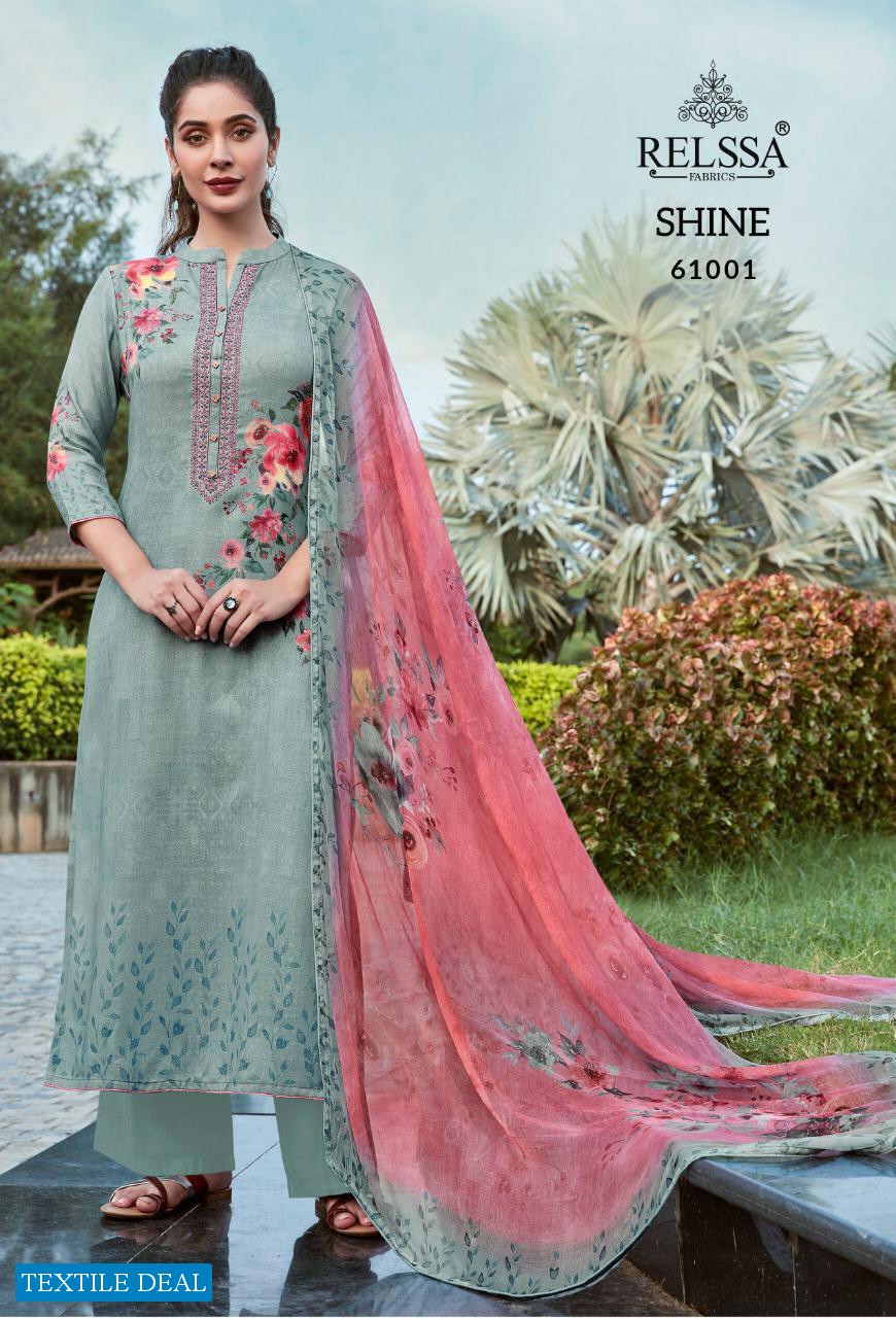 Relssa Shine Wholesale Pure Pashmina Salwar Kameez
