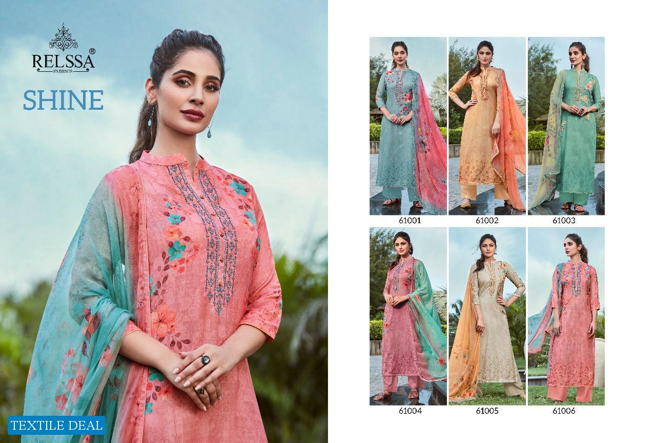 Relssa Shine Wholesale Pure Pashmina Salwar Kameez