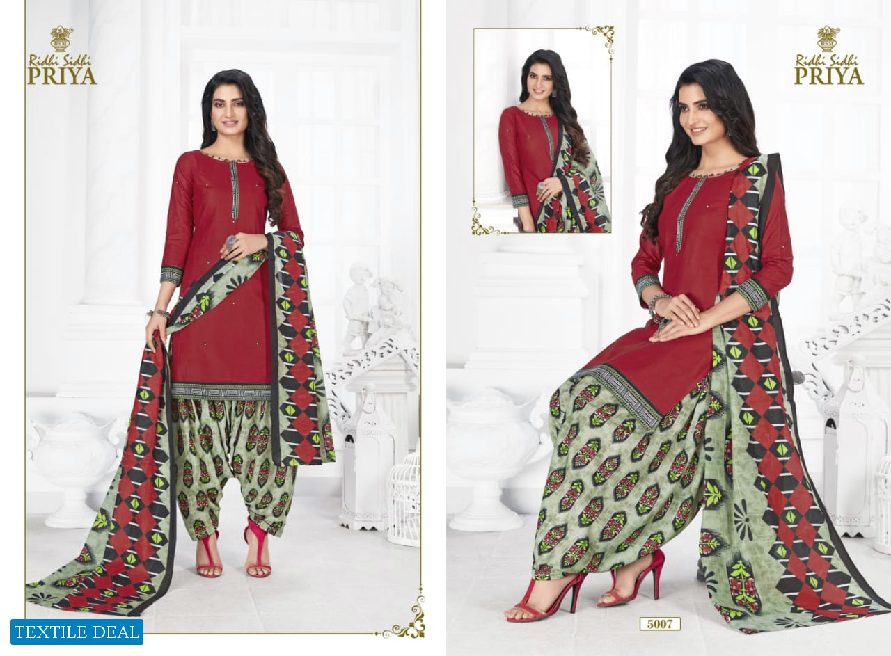 Ridhi Sidhi Priya Vol-5 Wholesale Printed Full Stitched Dress