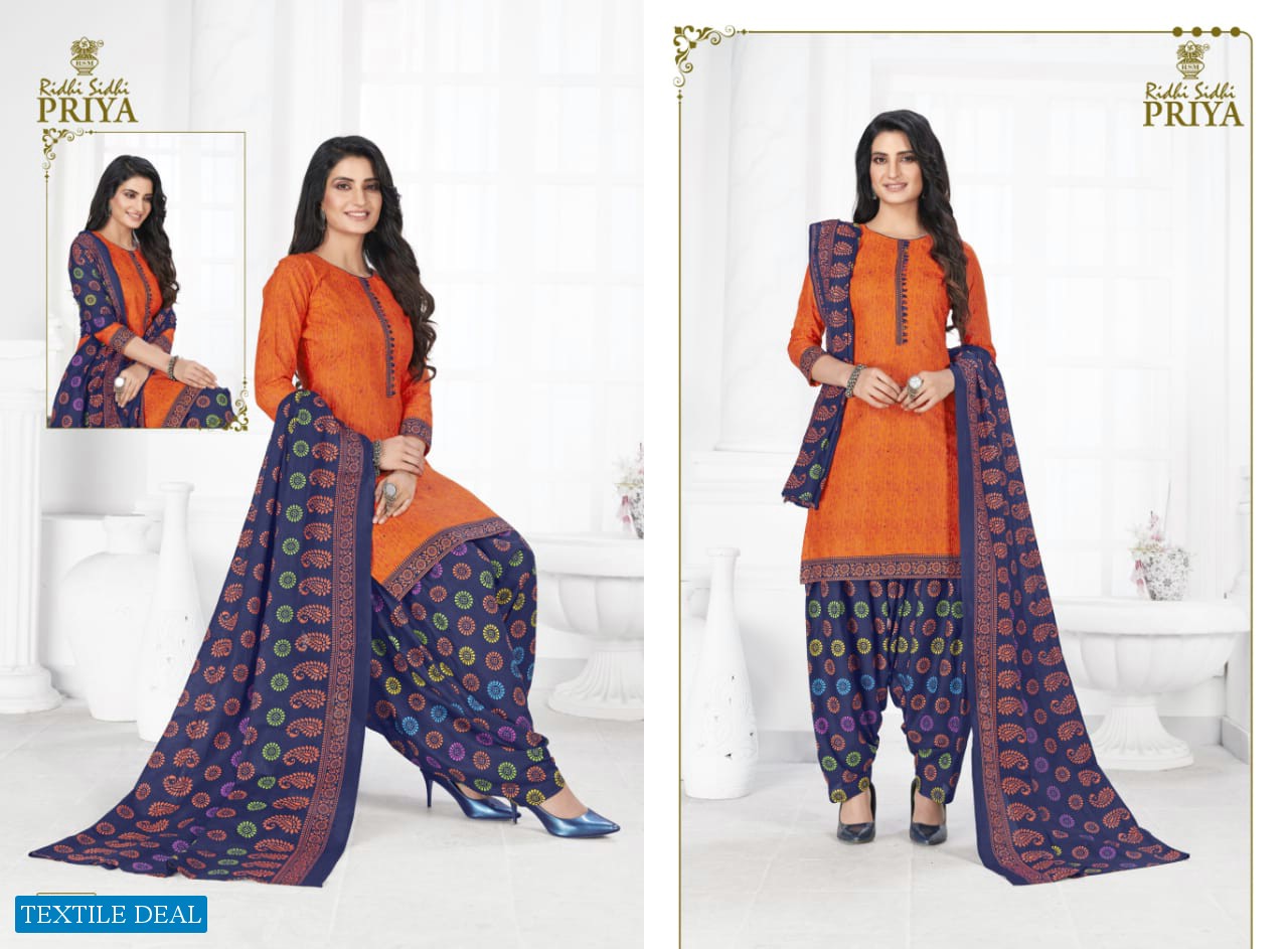 Ridhi Sidhi Priya Vol-5 Wholesale Printed Full Stitched Dress