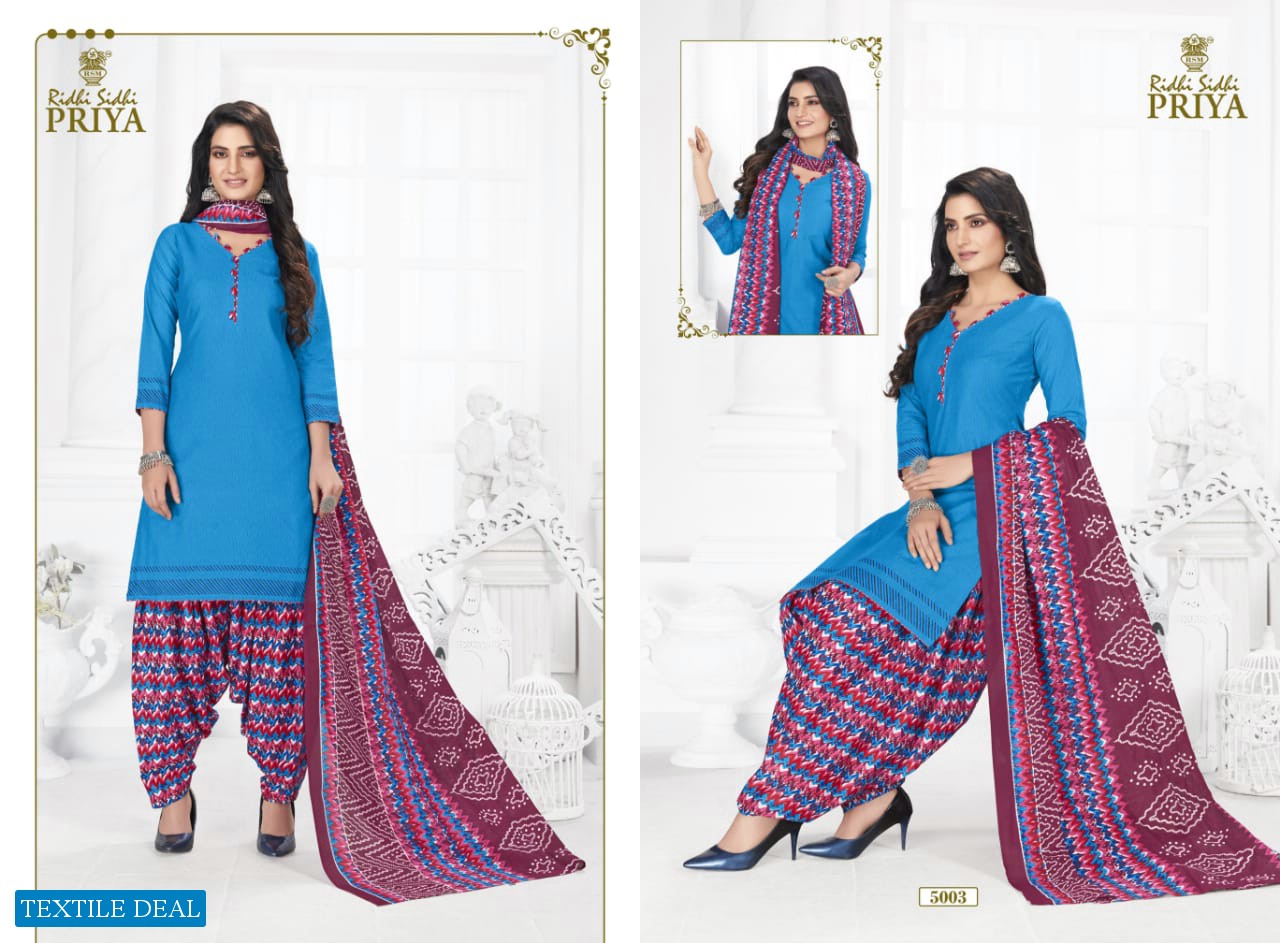 Ridhi Sidhi Priya Vol-5 Wholesale Printed Full Stitched Dress