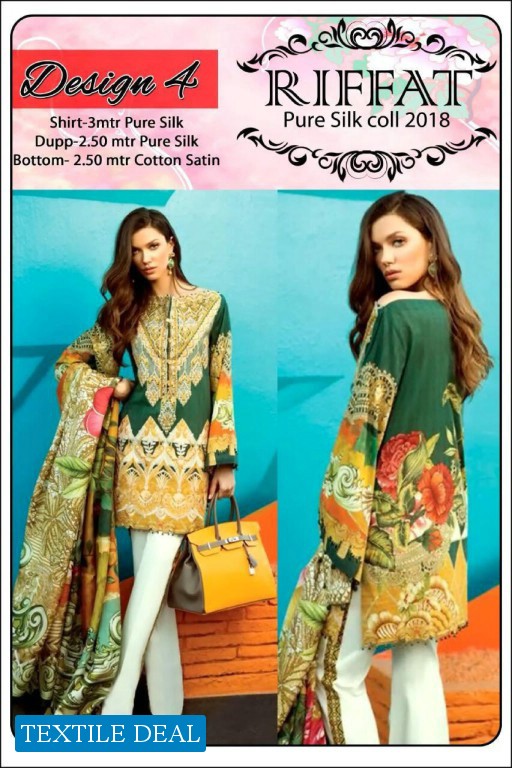 Riffat Pure Silk Collection With Pure Silk Dupatta Wholesale Dresses