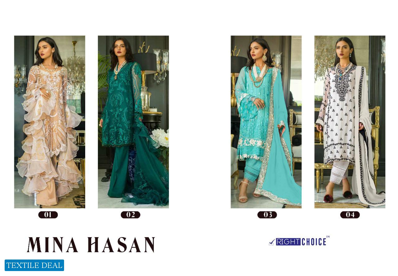 Right Choice Mina Hassan Luxury Chiffon Collection 2020 Salwar Kameez