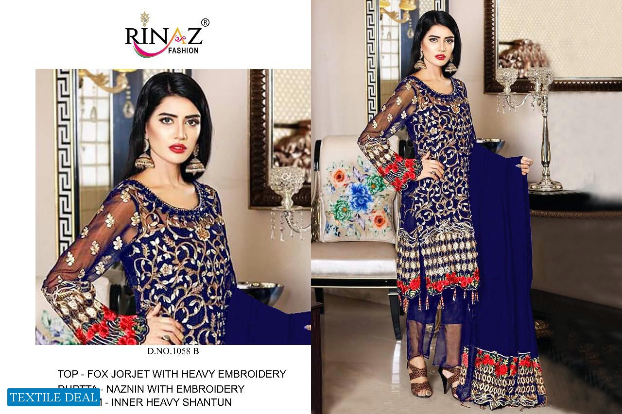 Rinaz 1058 Colour Wholesale Pakistani Concept Dress Material