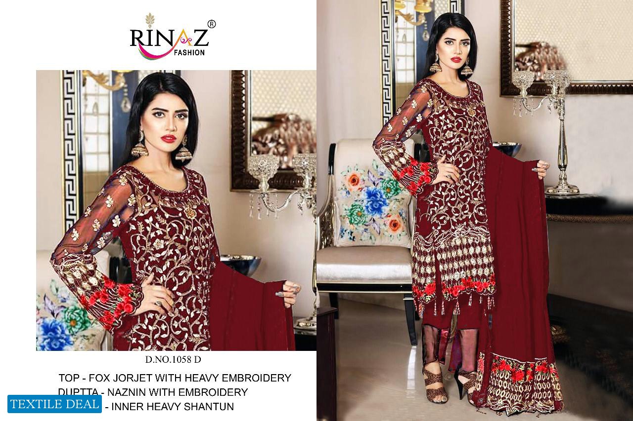 Rinaz 1058 Colour Wholesale Pakistani Concept Dress Material