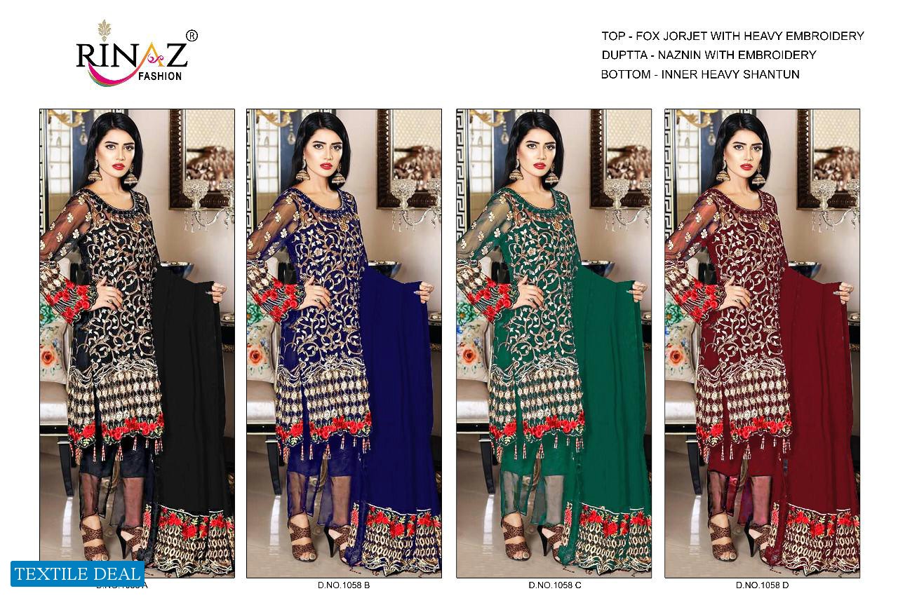 Rinaz 1058 Colour Wholesale Pakistani Concept Dress Material