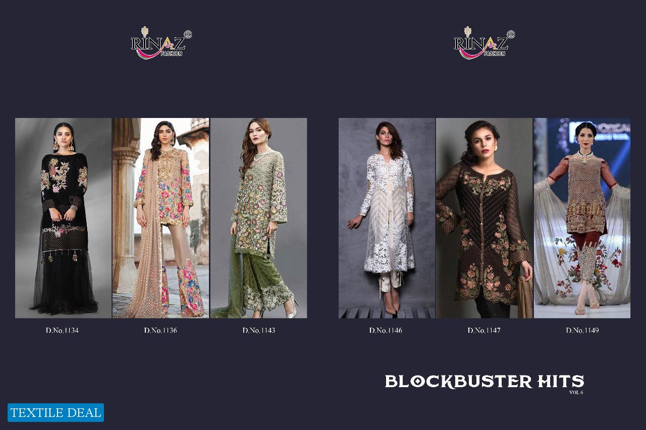 Rinaz BLock Buster Hits Vol-6 Wholesale Pakistani Concept Dress