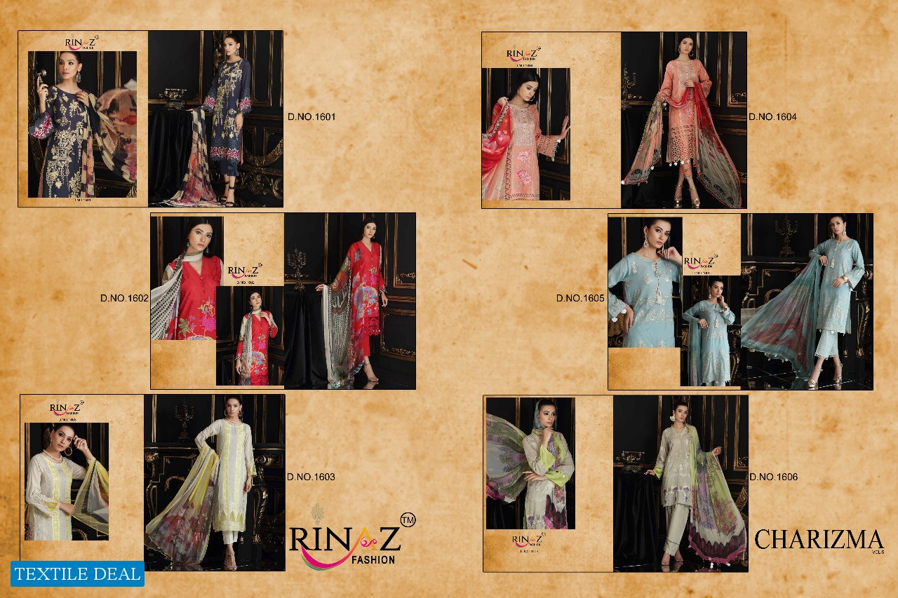 Rinaz Charizma Vol-5 Wholesale Pakistani Concept Dresses
