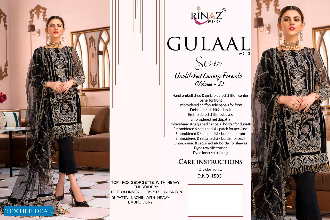 Rinaz Gulal Vol-3 Wholesale Embroidered Salwar Suits