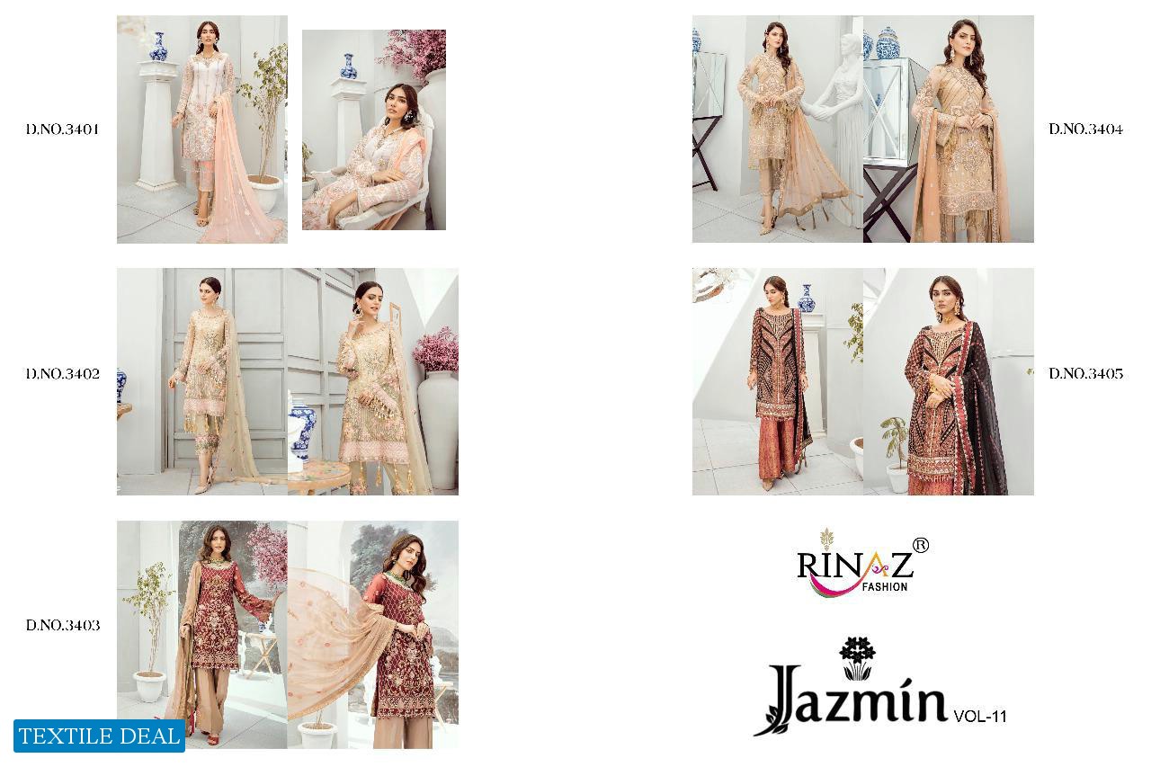 Rinaz Jazmin Vol-11 Wholesale Pakistani Concept Salwar Kameez