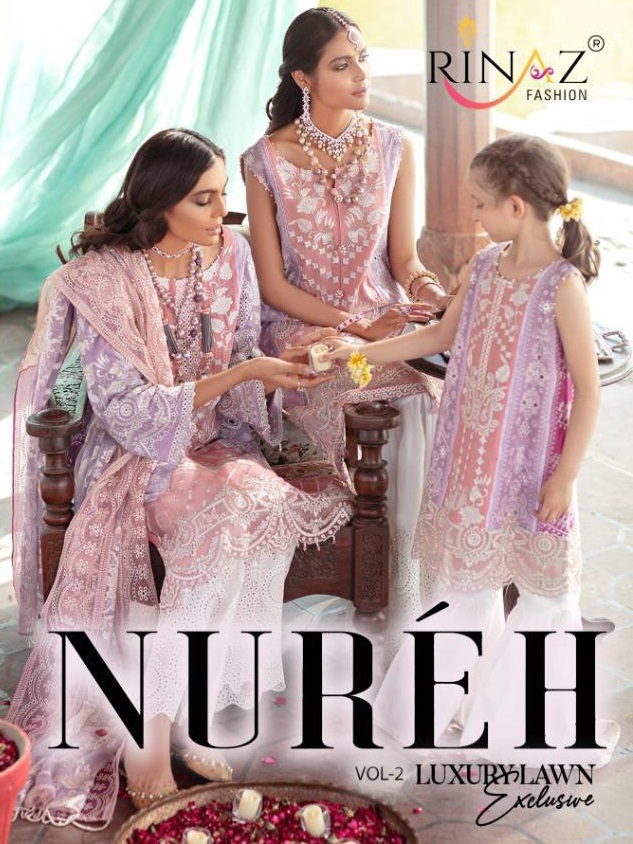 Rinaz Nureh Vol-2 Luxury Lawn Pakistani Concept Dress