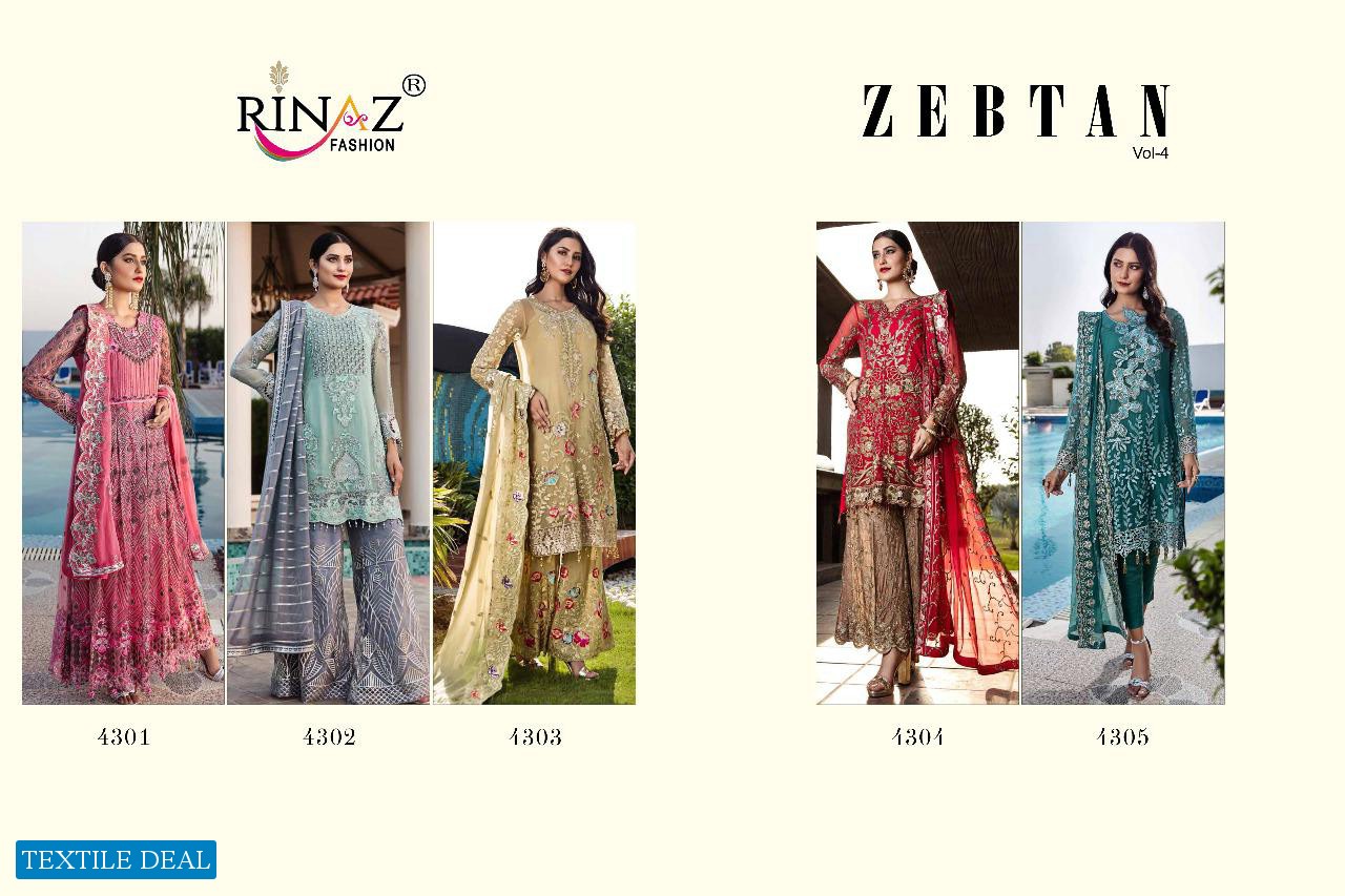Rinaz Zebtan Vol-4 Wholesale Pakistani Concept Dress
