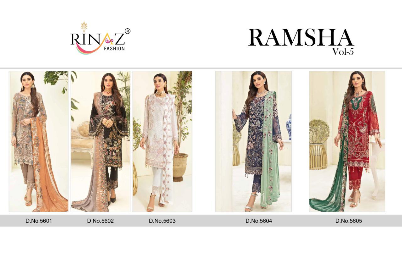 Rinaz ramsha Vol-5 Wholesale Pakistani Concept Dress