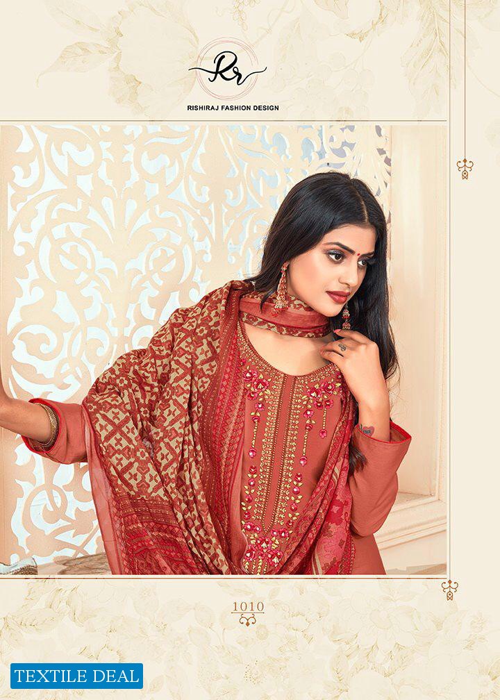 Rishiraj Mehar Vol-3 Wholesale Pure Jamsilk Fabrics Salwar Kameez