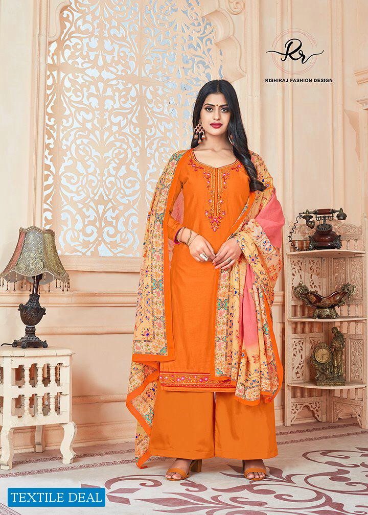 Rishiraj Mehar Vol-3 Wholesale Pure Jamsilk Fabrics Salwar Kameez