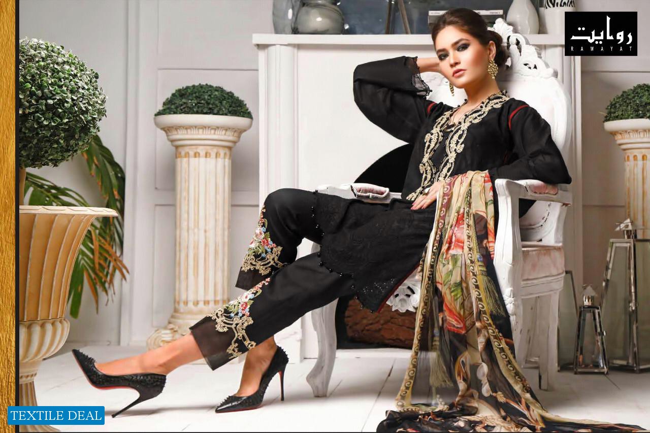 Riwayat Firdous heavy Embroidery Lawn Collection 2020 Pakistani Concept Catalog