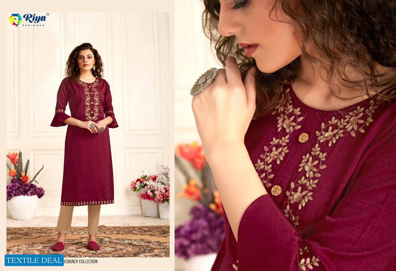 Riya Star Girl Wholesale Long Work Kurtis