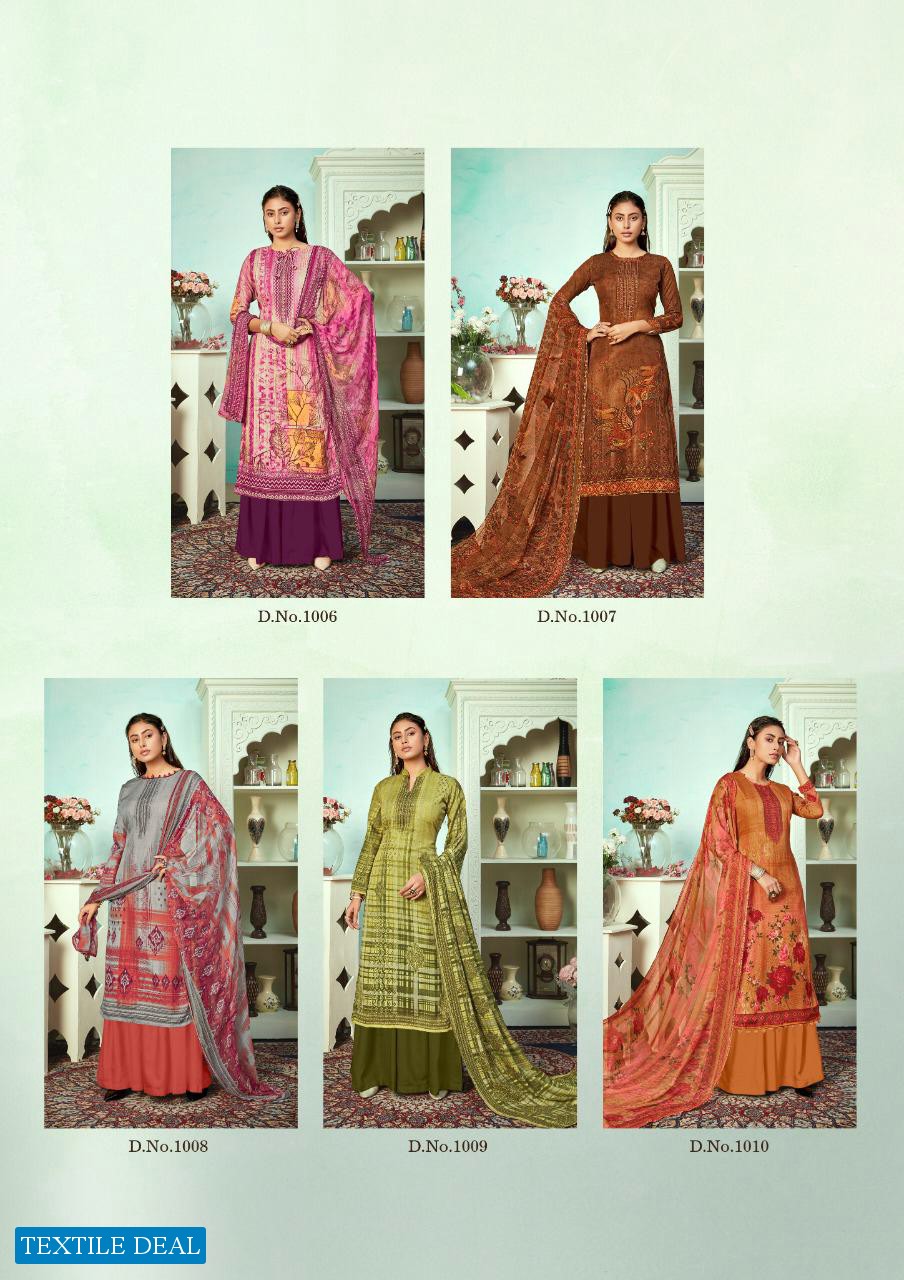 Roli Moli Mallika Heavy Designer Cotton With Sivorski Diamond Dress Material