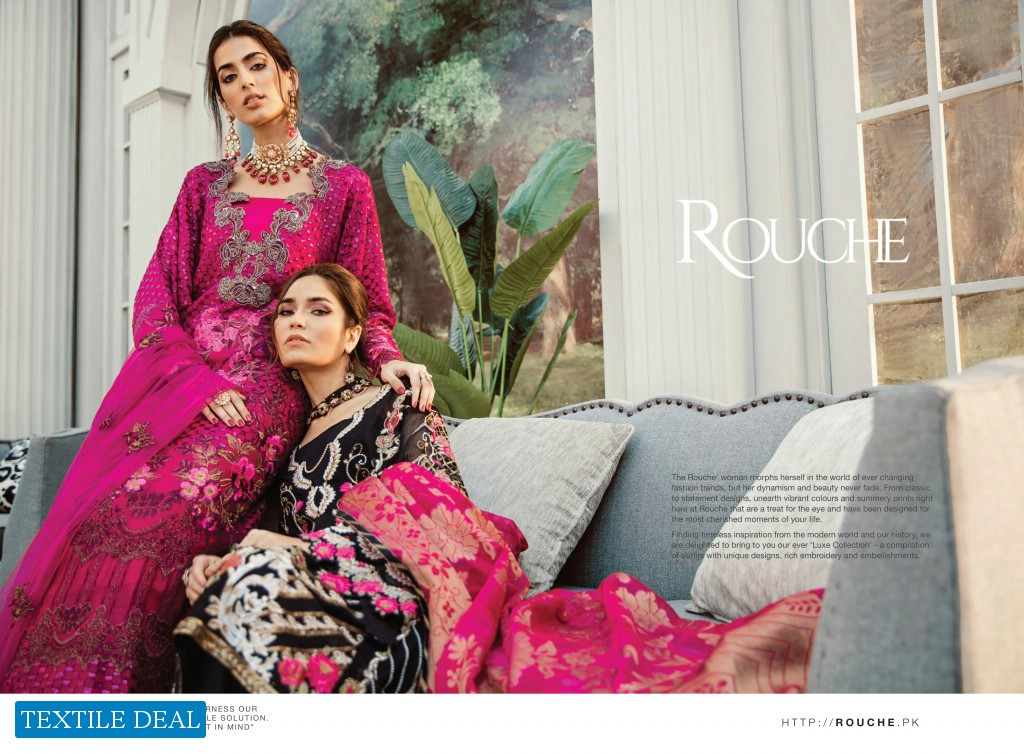 Rouche Luxe Embroidered Chiffon Collection 2020 branded Pakistani Suits