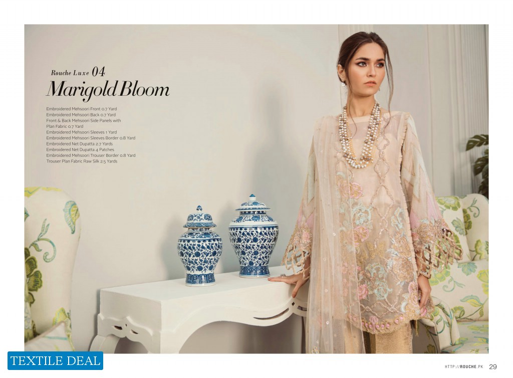 Rouche Luxe Embroidered Chiffon Collection 2020 branded Pakistani Suits