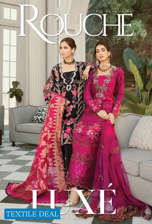 Rouche Luxe Embroidered Chiffon Collection 2020 branded Pakistani Suits