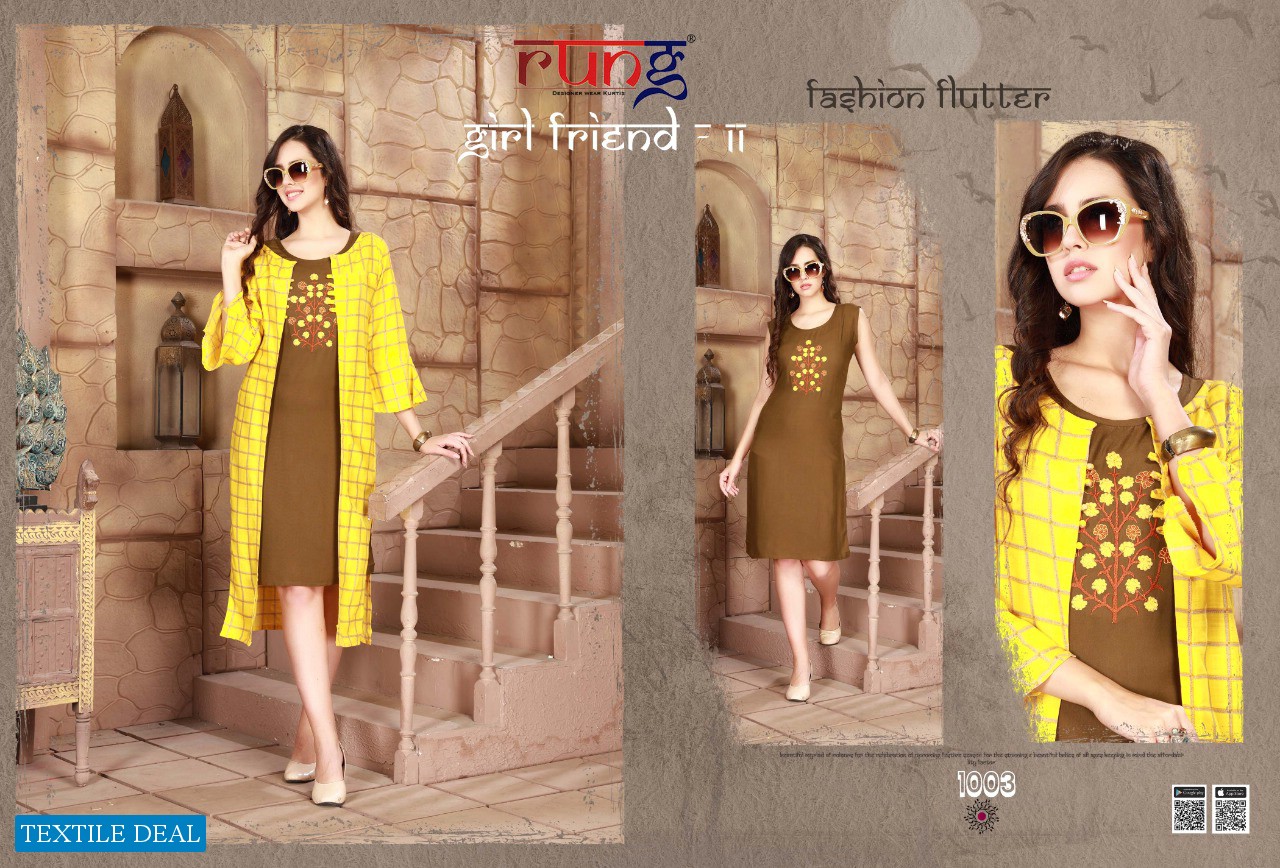 Rung Girl Friend vol-11 Wholesale 2pc kurtis Catalog