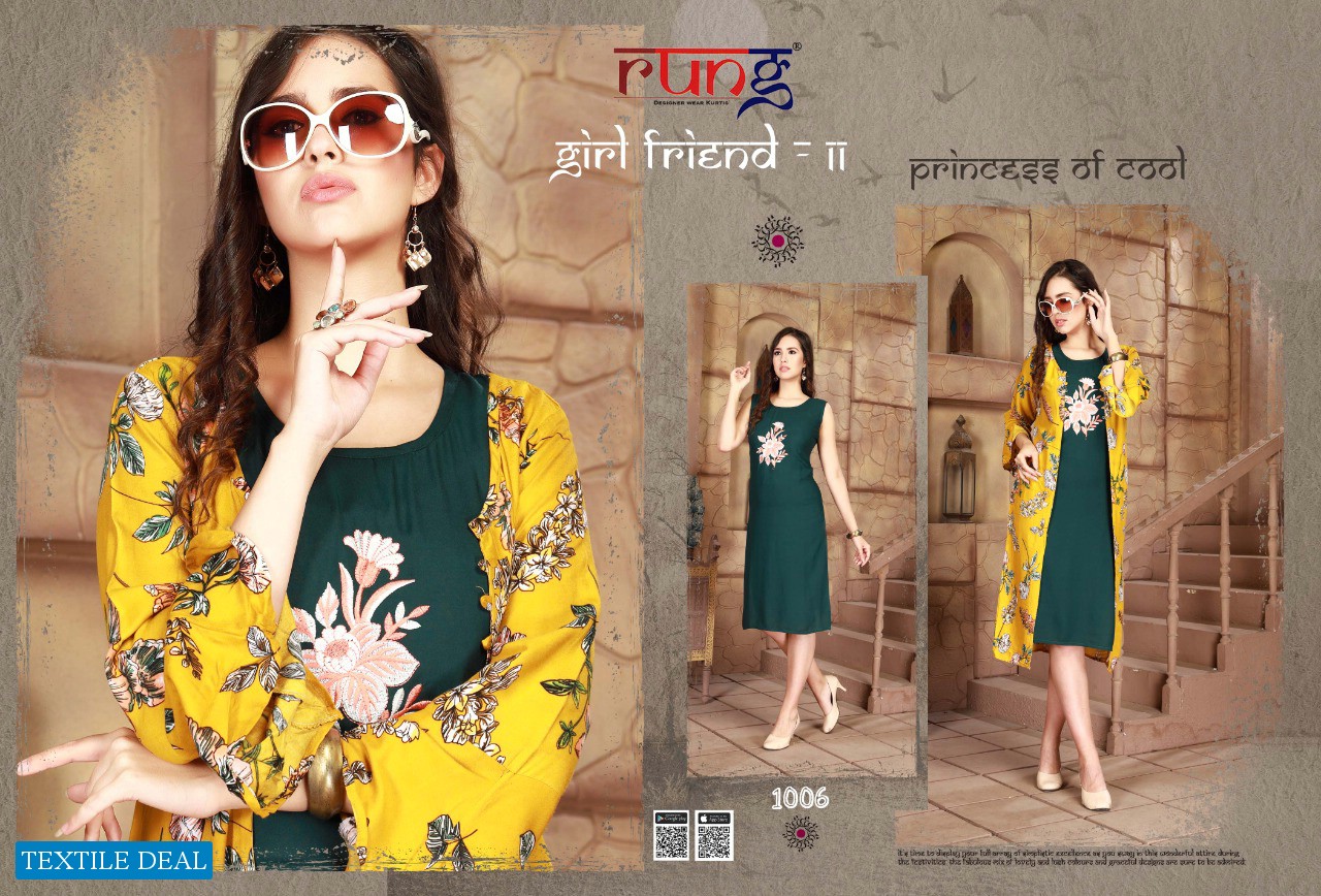 Rung Girl Friend vol-11 Wholesale 2pc kurtis Catalog