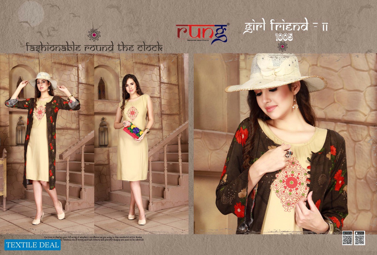 Rung Girl Friend vol-11 Wholesale 2pc kurtis Catalog