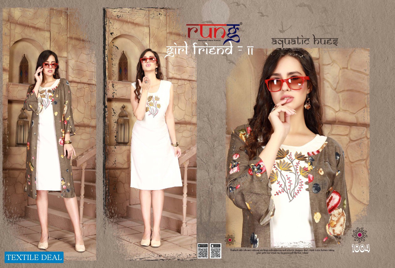 Rung Girl Friend vol-11 Wholesale 2pc kurtis Catalog