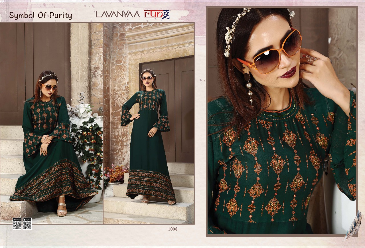 Rung Lavaniya Wholesale Designer Kurtis