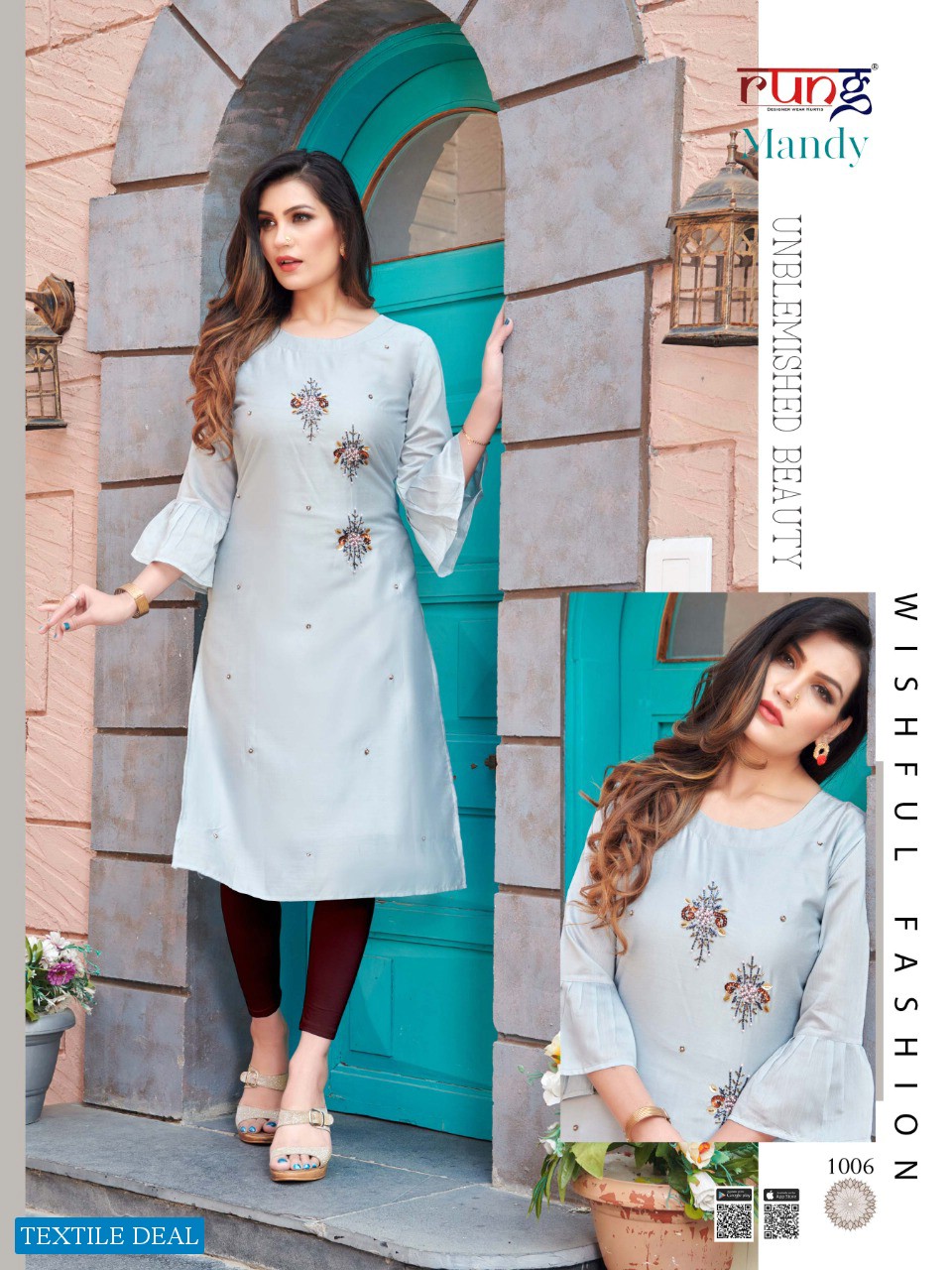 Rung Mandy Wholesale Hand Work Kurtis Catalog