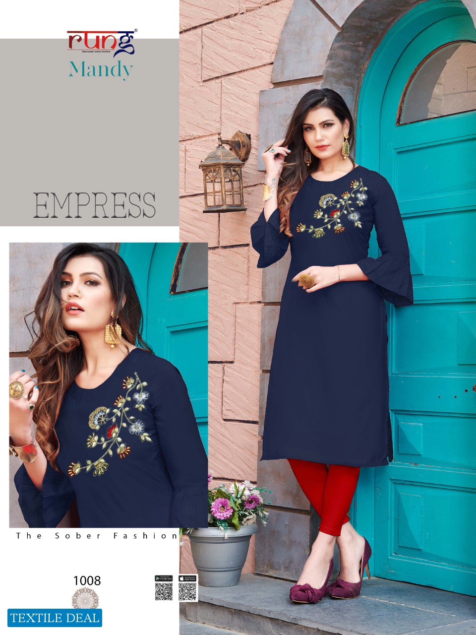 Rung Mandy Wholesale Hand Work Kurtis Catalog