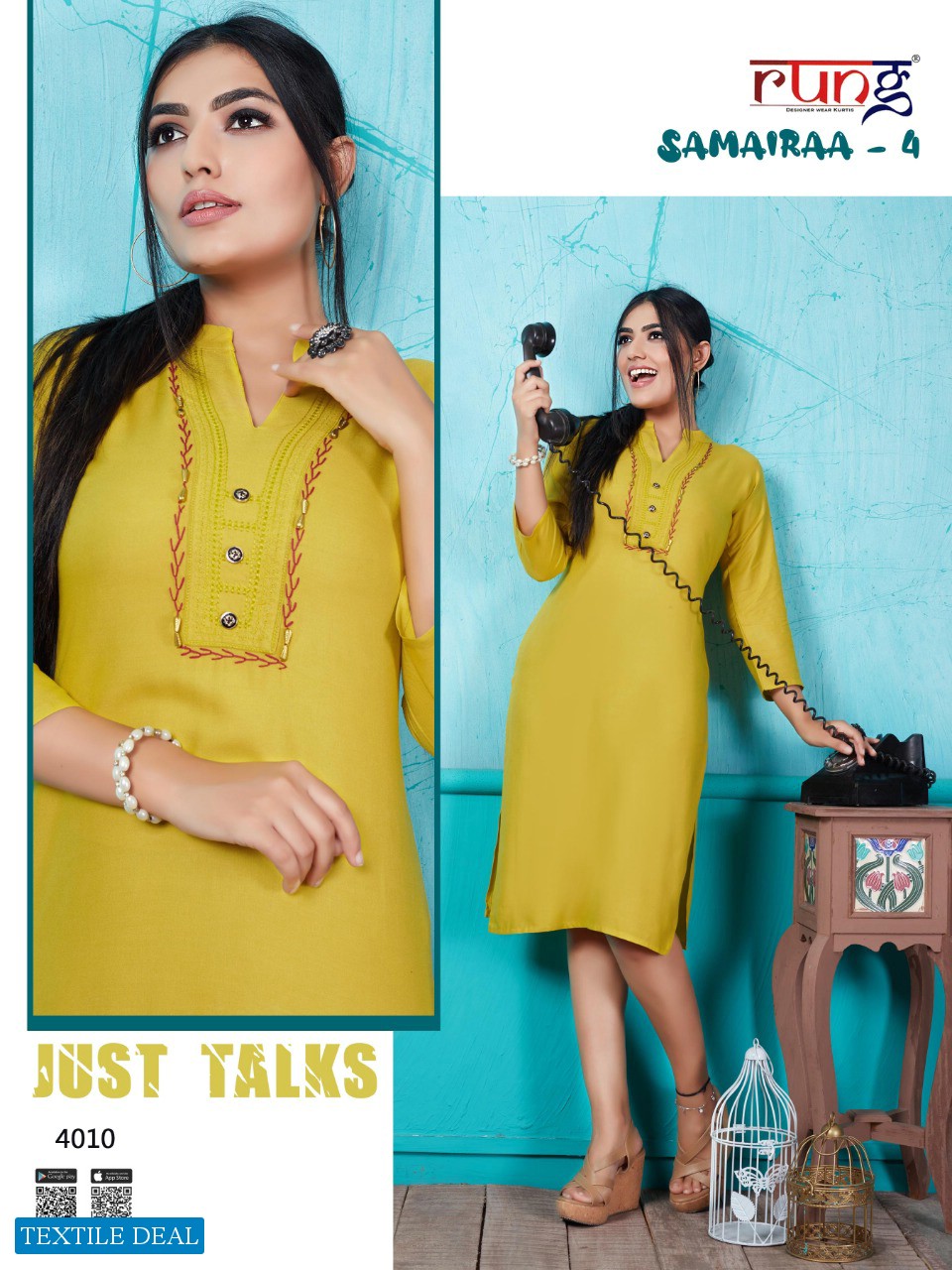 Rung Samairaa Vol-4 Wholesale Full Stitched Long Kurtis