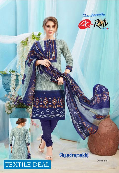 Rutu Chandramukhi Vol-6 Wholesale printed Dress Material