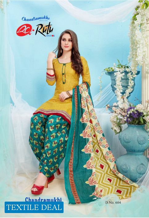 Rutu Chandramukhi Vol-6 Wholesale printed Dress Material
