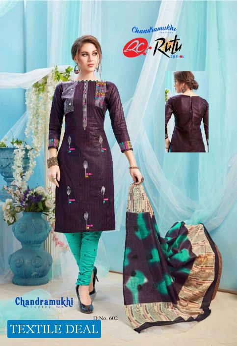 Rutu Chandramukhi Vol-6 Wholesale printed Dress Material