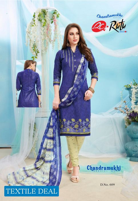 Rutu Chandramukhi Vol-6 Wholesale printed Dress Material