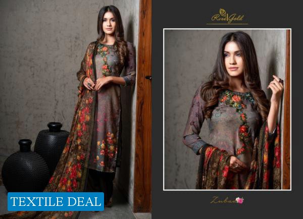 Rvee Gold Zubaa Wholesale Winter Pashmina Salwar Kameez