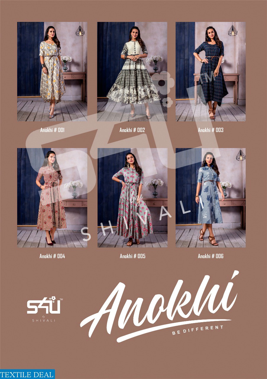 S4U LAUNCH ANOKHI WESTERN DESIGNER INDIAN KURTIS GOWN STYLE WHOLESALER