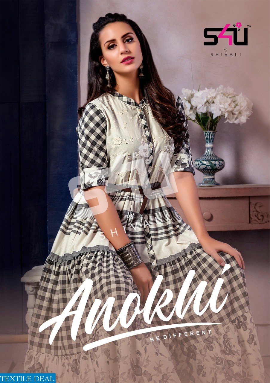 S4U LAUNCH ANOKHI WESTERN DESIGNER INDIAN KURTIS GOWN STYLE WHOLESALER