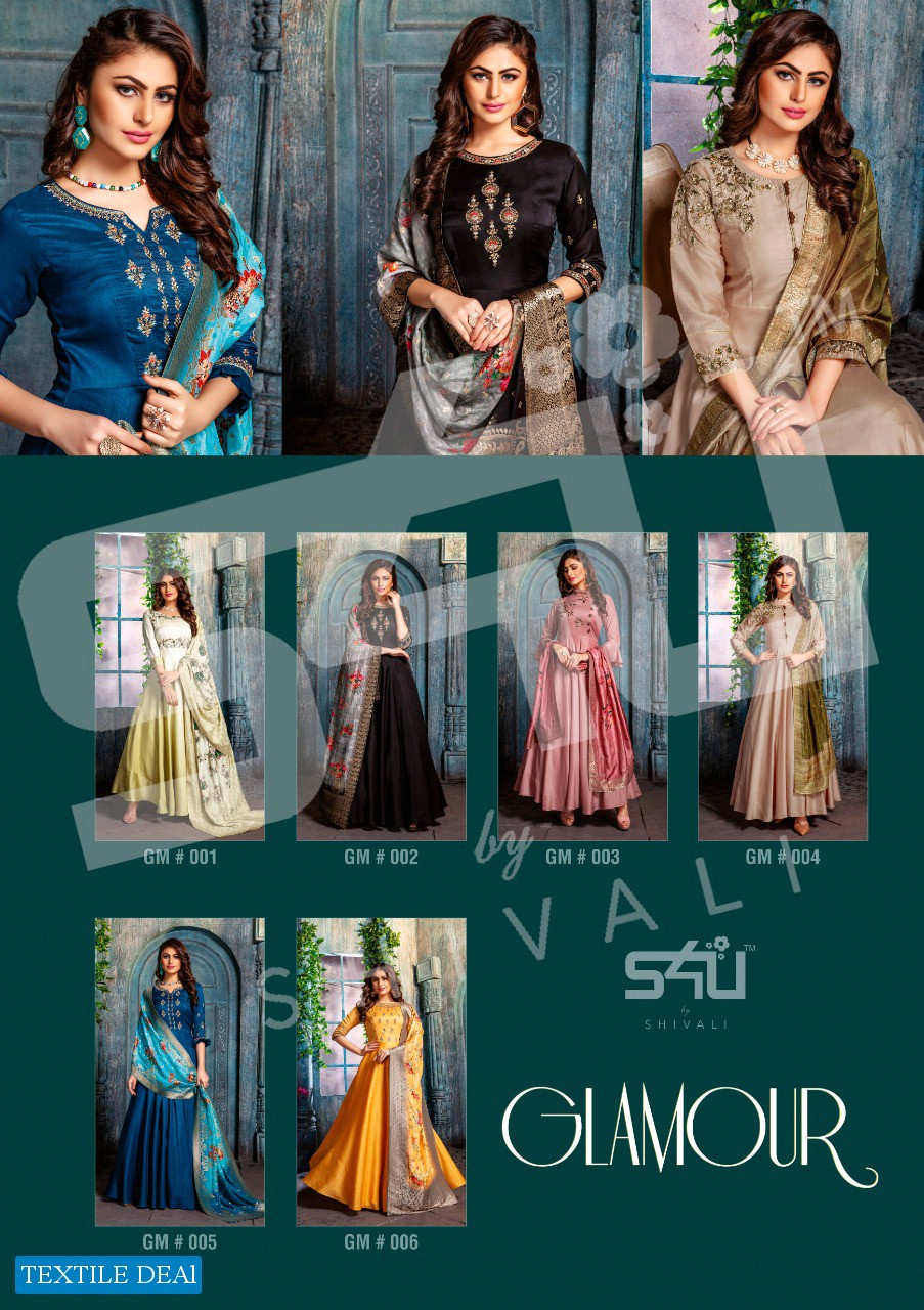 S4U PRESENT GLAMOUR EXCLUSIVE SILK LONG GOWN WITH BANARASI DOLA DUPATTA SHIVALI S4U